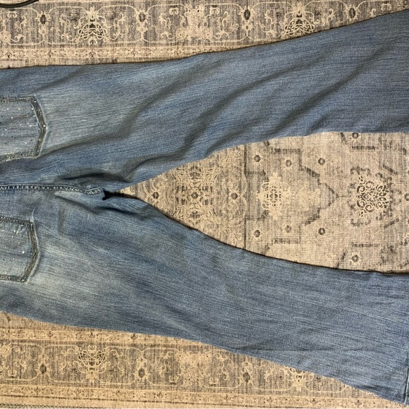 Y2K Apollo Jeans Size 15/16 Jeans Bootcut Stretch Rhinestones - Picture 11 of 11